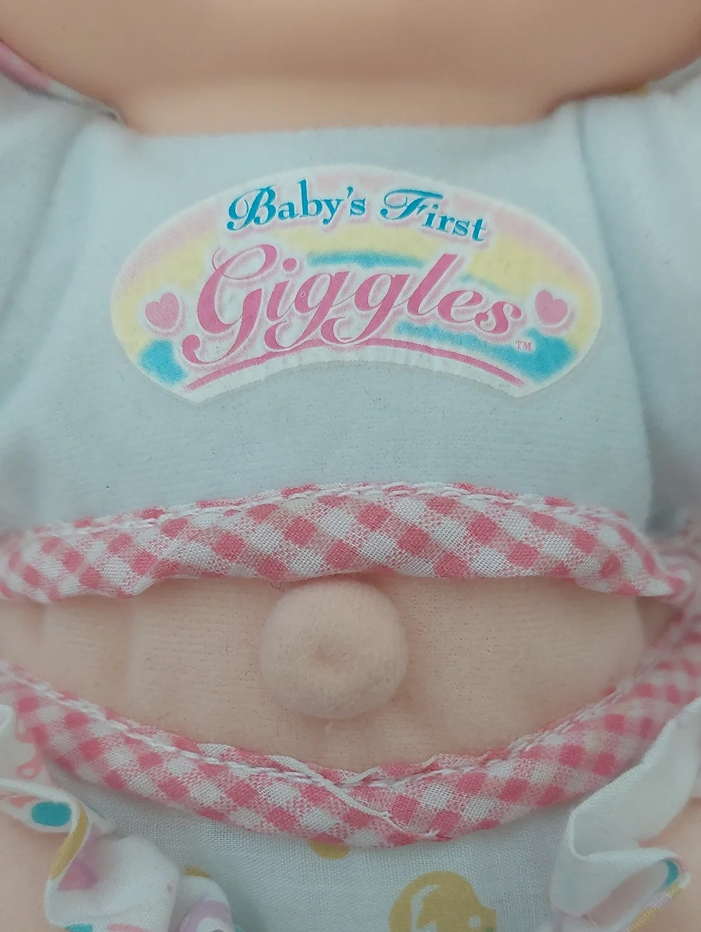 BABY'S FIRST GIGGLES Belly Button Doll By Goldberger NWOT